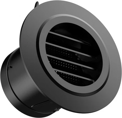 Ventilación de escape Hon&Guan de 3 pulgadas Soffit, cubierta de ventilación de aire redonda de 3 pulgadas, negra  Foto 1 de 4