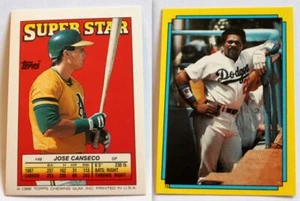 1988 Topps Super Star Sticker Back Cards Jose Canseco #48 Pedro Guerrero #75 - Picture 1 of 4