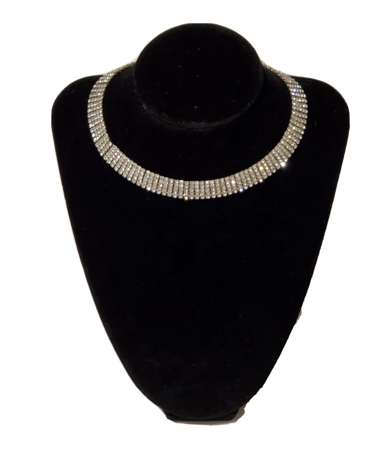 Thalia Sodi Silver-Tone Rhinestone Choker Necklace, - Image 1 of 4