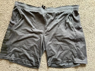 Pantalones Cortos Atléticos Tapout Para Hombres Adultos Extra Grandes Negros Logo Cordón Foto 1 de 4