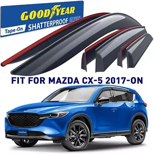 Rain Guards Vent Visors Shade for 2017-2025 Mazda CX-5 SHATTERPROOF - Picture 1 of 8