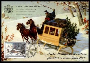 Weihnachts- und Neujahrsgrüße. Maximumkarte. Liechtenstein 2007 - Bild 1 von 1