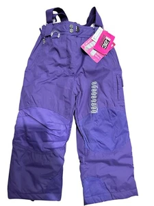 32 Degrees Kids Girls Bib Snow Pants Weatherproof Insulated Purple XS 5/6 - Picture 1 of 1