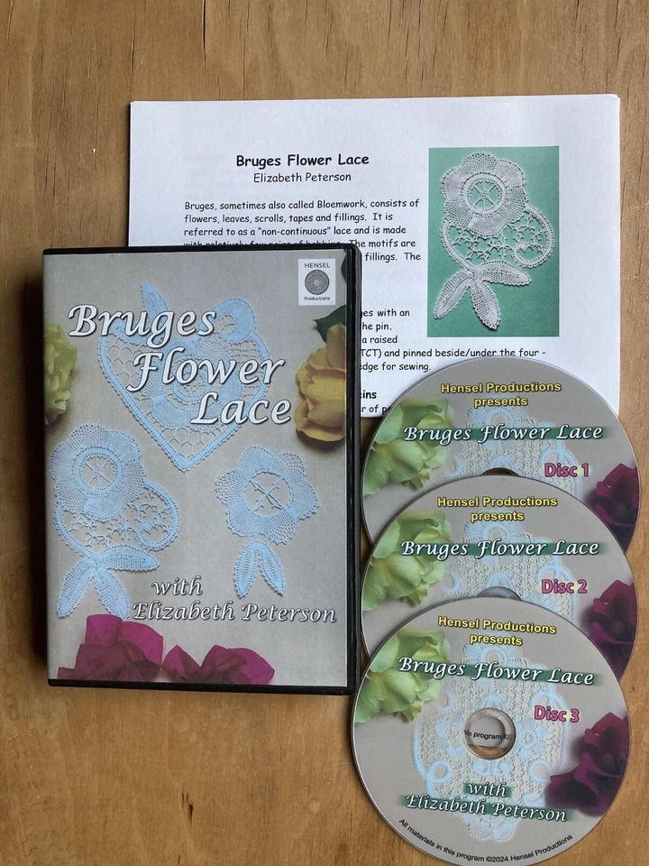 Bruges Flower Lace Bobbin Lace Making Instructional DVD Elizabeth Peterson - Image 1 of 1