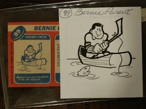 1968 OPC 89 Bernie Parent RC Original Artwork - Picture 1 of 3