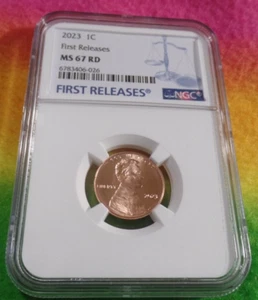 2023 Lincoln Cent Shield NGC First Releases MS 67 RD !!!NICE!!! - Picture 1 of 2