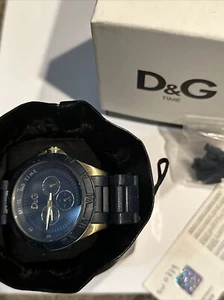 Dolce & Gabbana D&G Watch DW0779 CHAMONIX Gold Blue Dial Stainless Steel - Picture 1 of 4