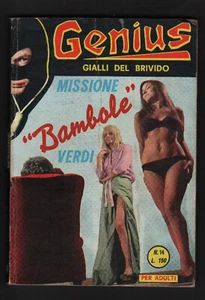 GENIUS 14/1966 "MISSIONE BAMBOLE VERDI" FUMETTO GIALLO FOTOROMANZO NERO ITALIANO - Picture 1 of 1