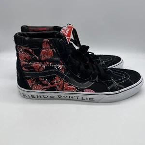 Vans X Stranger Things Friends Dont Lie Black Red Men's Size 12 Sk8-hi - Picture 1 of 9