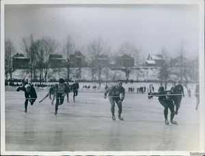 1934 Allen Potts Wygrywa 440 jardów Championship Heat Photo 7X9 - Zdjęcie 1 z 2