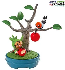 RE-MENT Pokémon Pocket Bonsai 2 Four Seasons Figur #3 Chespin & Fletchling - Bild 1 von 5