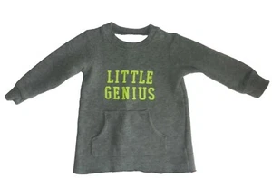 Oshkosh Sweatshirt Boys 12M Pullover Shirt Gray Little Genius Graphic  - Picture 1 of 3
