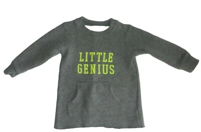 Oshkosh Sweatshirt Boys 12M Pullover Shirt Gray Little Genius Graphic  - Image 1 of 3