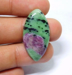 Gorgeous Natural Green Ruby Zoisite Cabochon Loose Gemstone 27 Cts. ME-7940 - Picture 1 of 5