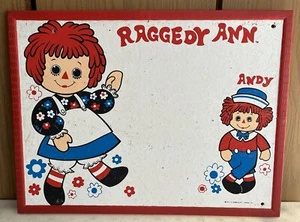 Vintage Bobbs Merrill Raggedy Ann & Andy Cork Bulletin Memo Pegboard 1974 - Picture 1 of 5