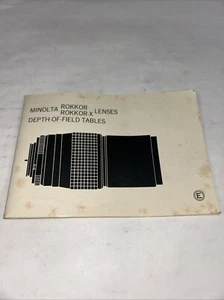 Lentes Minolta Rokkor-X Profundidad de Campo Gráfico Manual+Inglés++Original Japón - Imagen 1 de 4