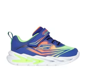 Skechers Allenatore Neonati Flex Glow Light Up in Blu e Lime - Foto 1 di 4