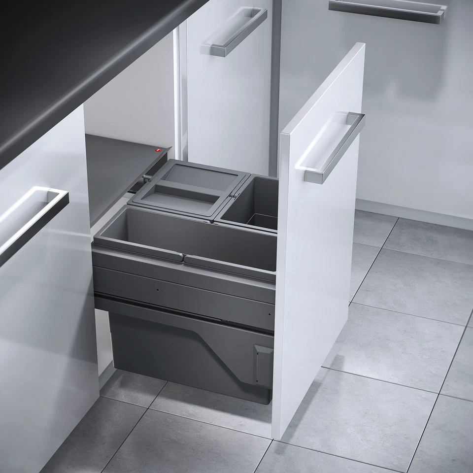 Hailo Abfallsammler 361083 Cargo Abfalleimer 1 x 17L/ 2 x 13L Mülleimer Trennung - Bild 1 von 4