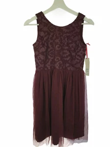 NWT New Nordstrom Ruby & Bloom Dress, Maroon Red Sleeveless Tulle Burgundy 14 Lg - Picture 1 of 11