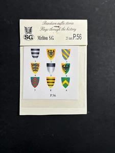 MIRLITON S.G. P.56 - BANDIERE CAVALIERI GHIBELLINI - 25mm CARTA LUCIDA - Picture 1 of 2
