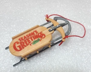 HALLMARK Vintage Nostalgic Sled Ornament MIB 1984 Hong Kong in original box - Picture 1 of 3