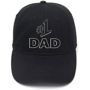 Men Baseball Cap Flock Printing Number.one Dad Cotton Adjustable Baseball Hat - Picture 1 of 11