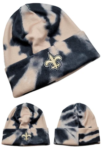 New Orleans Saints New Youth Tie Dye Gold Black Era Beanie Toque Knit Hat Cap Cover