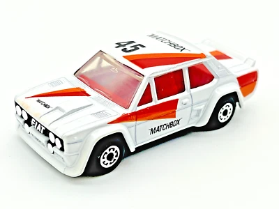 Matchbox MB9 Lesney 1982 Fiat Abarth White w/ Chrome Headlights Mint - Image 1 of 4
