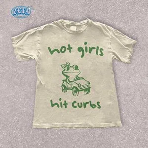 Funny Frog Graphic T-Shirt Vintage Retro Tee for Hot Girls Women Gift - Picture 1 of 10