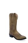 Old West Boots 12 D Mens Western Round Reinforced Leather Tan Fry Ow2038