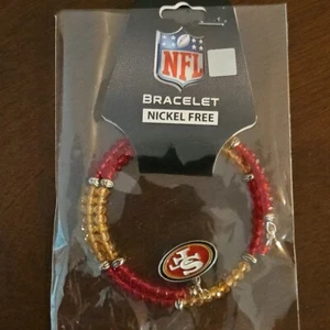 New NFL San Francisco 49ers Women's 400 Degrees Crystal Bracelet Nickel Free - Picture 1 of 3