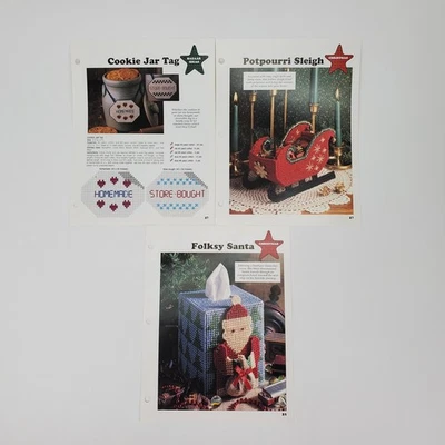 Plastic Canvas All Stars 1995 Leisure Arts 4 Patterns from Patternpak 9 - Image 1 of 4