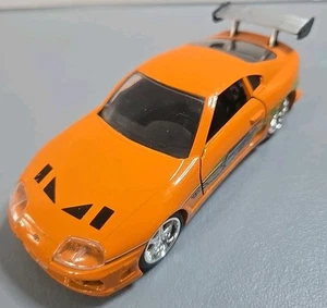 Fast & Furious 1:32 1995 Toyota Supra Die Cast Model Car Orange Jada - Picture 1 of 5