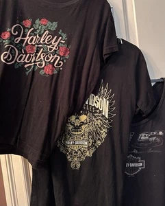 3er Set Harley Davidson Damen Hemd schwarz Größe Xxl - Bild 1 von 18