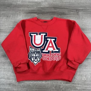 Vintage 90s Arizona Wildcats Crewneck Sweatshirt University College Youth Kids S - Picture 1 of 9