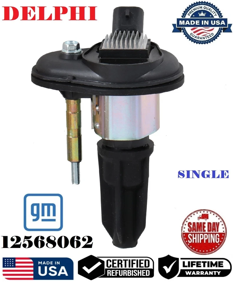✅OEM Single Ignition Coil For 2003-08 GM CHEVY GMC ISUZU SAAB HUMMER # 12568062 - Image 1 of 2