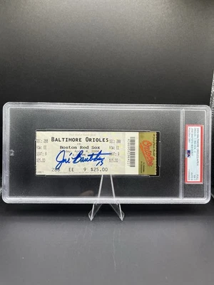 Jose Bautista Signed MLB Debut Ticket Stub PSA DNA Slab NM MT 7/9 Auto Blue Jays - Image 1 of 4