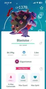 Pokemon Trade GO- Shiny Gigantamax Blastoise - 20k Stardust Trade Go - Picture 1 of 1