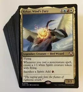 MTG Magic The Gathering Kykar, Wind’s Fury 👻 Budget 100 Card Commander Deck - Picture 1 of 4