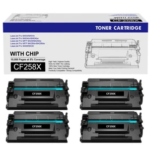 LOTE de tóner CF258A 58A para HP CF258X 58X LaserJet Pro M404n MFP M428fdn con chip - Imagen 1 de 20