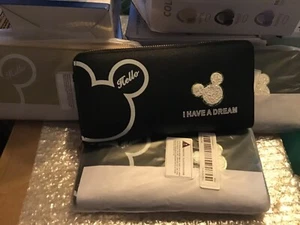 NEW Mickey Mouse Black With White Crystals - Long Wallet/Wristlet - Picture 1 of 4