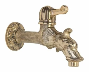 Robinet mural de fontaine arrosage à poignée type antique bronze Mâle 15x21 1/2" - Picture 1 of 1