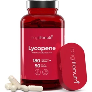 Lycopene 50mg 180 Vegetarian Capsules | Supplement Health | Natural Tomato Ex... - Picture 1 of 8