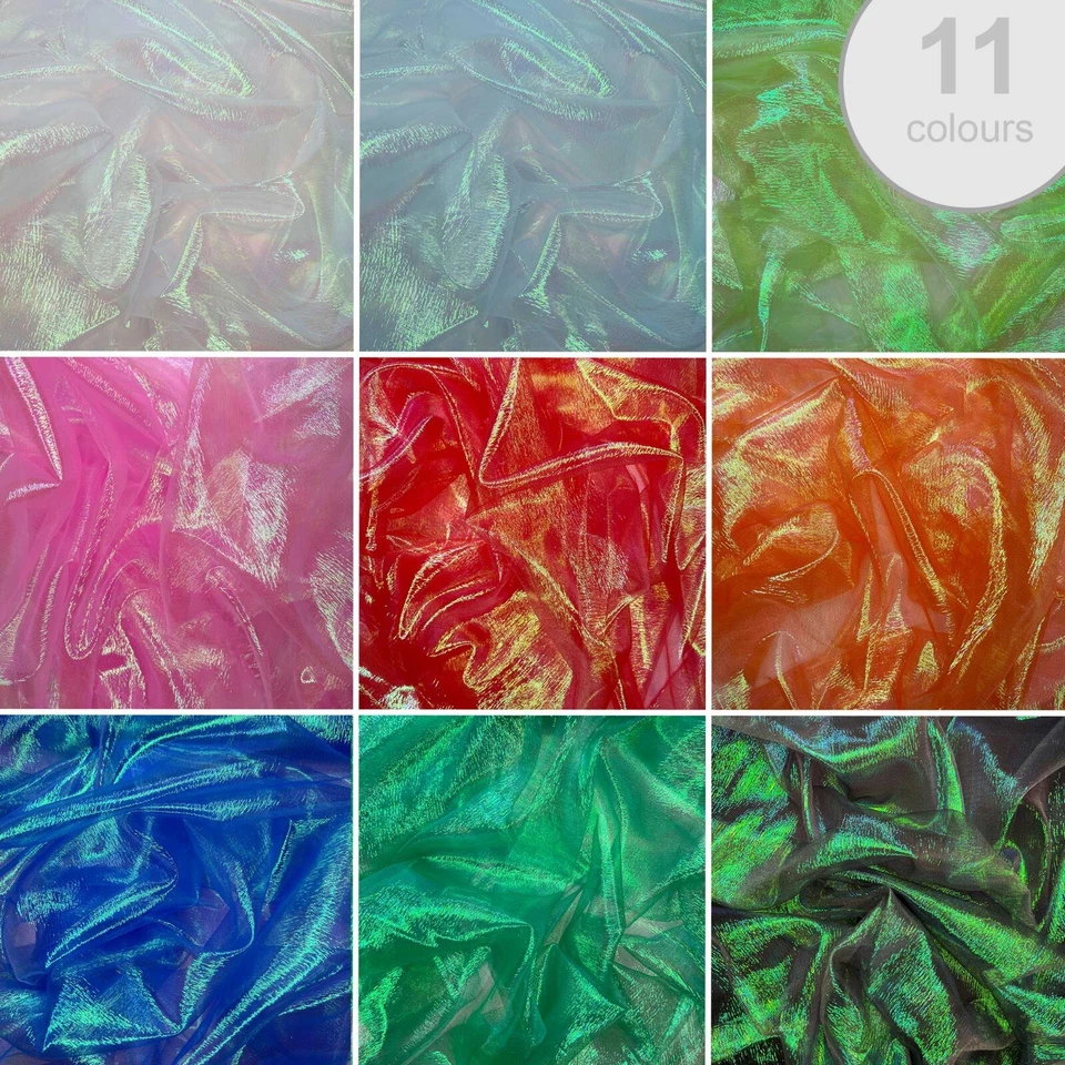 Shimmer Organza Fabric Pearlescent Iridescent Bridal Wedding Veil 51" 130cm Wide - Image 1 of 1