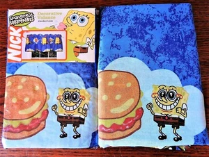 Nuevo Nickelodeon Bob Esponja Pantalones Cuadrados Cenefa Decorativa 84" x 15" 2004 Juego de 2 - Imagen 1 de 6