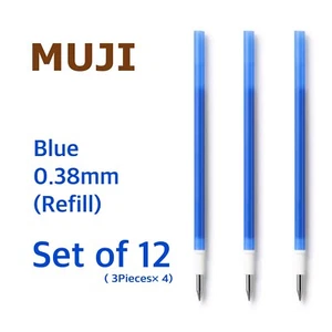 Juego de 12 bolígrafos MUJI borrables Knock recarga azul 0,38 mm Japón - Imagen 1 de 3