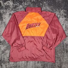 Virginia Tech Hokies Jacket Mens Medium Anorak Windbreaker Spell Out Vintage