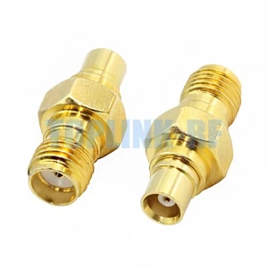 10x MCX Female Jack to SMA Female Jack Straight RF Adapter Coaxial Connector - Picture 1 of 5