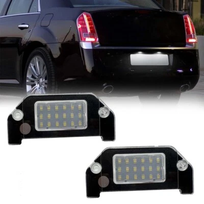 For 05-14 Chrysler 300 300C 300S 07-10 Sebring White LED License Plate Lights 2x - Image 1 of 4