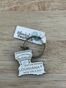 Vintage Baton Rouge Louisiana Travel Souvenir Keychain Key Chain FOB Metal - Picture 1 of 2